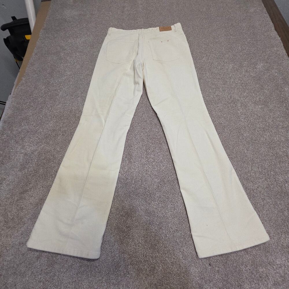 Preppy Y2K 2000s Vintage Chaps Denim Corduroy Flare Pants sz 10 White Academia
